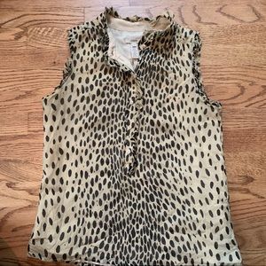 Jcrew leopard blouse size 4